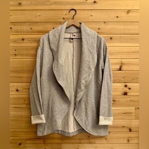 Dolan Anthropologie Medium Cotton Jersey Open Front Shawl Roll Sleeve Blazer